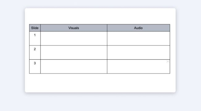 DIY customizable corporate video script template.